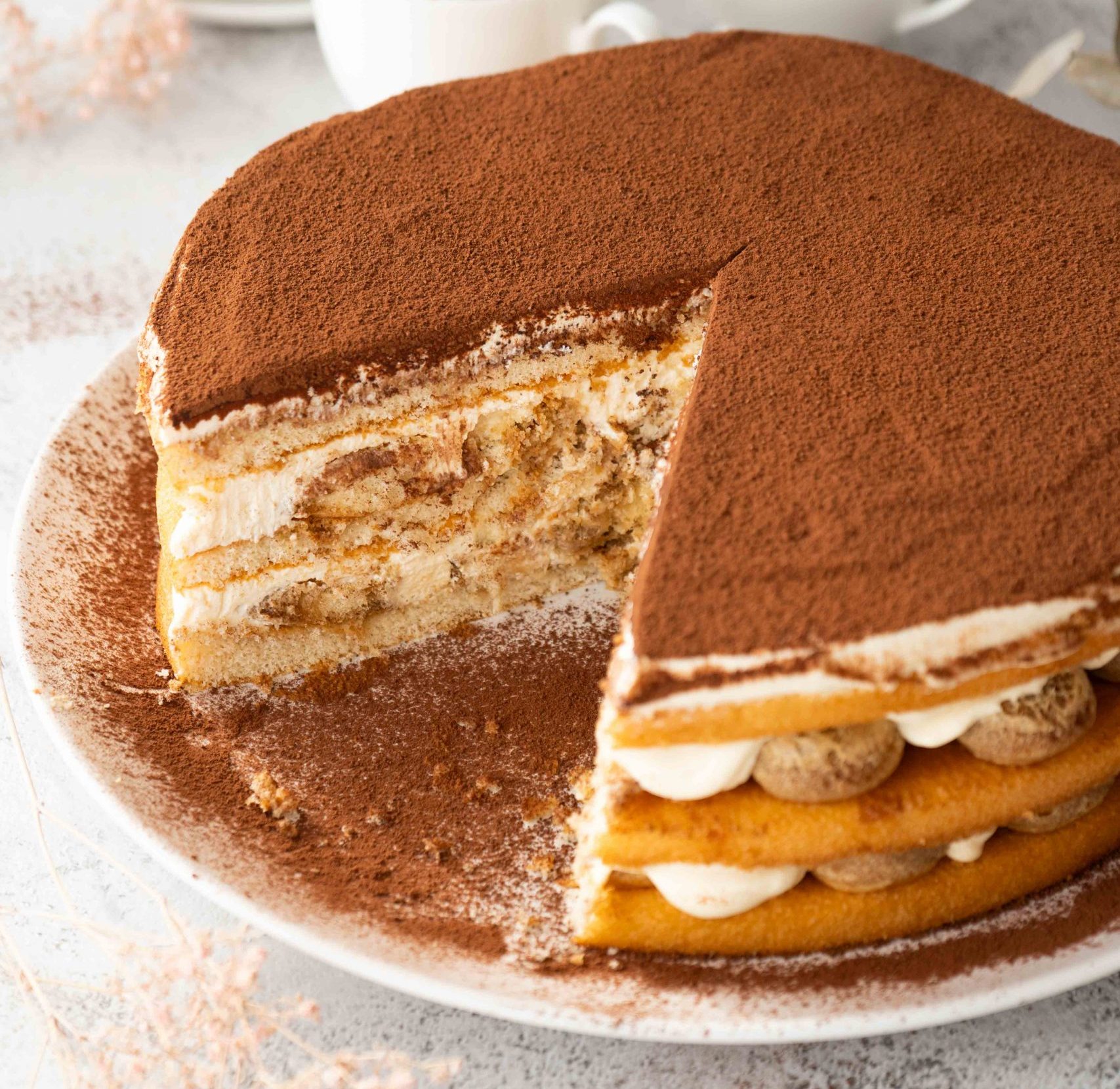 Tiramisu Kuchen-ein großes Stück italienischer Genuss
