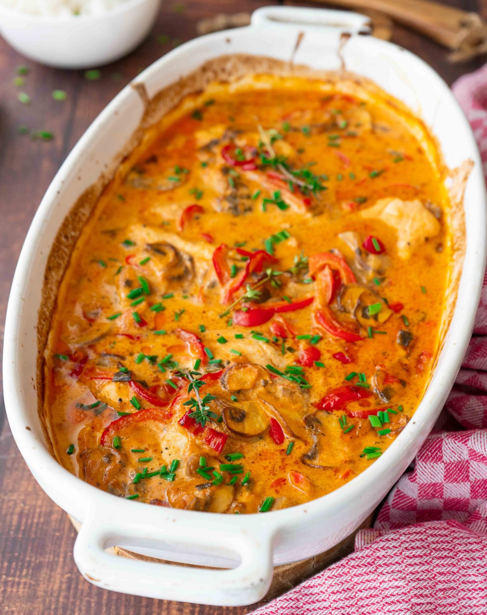 Hähnchenbrustfilet in Paprika-Sahne-Soße