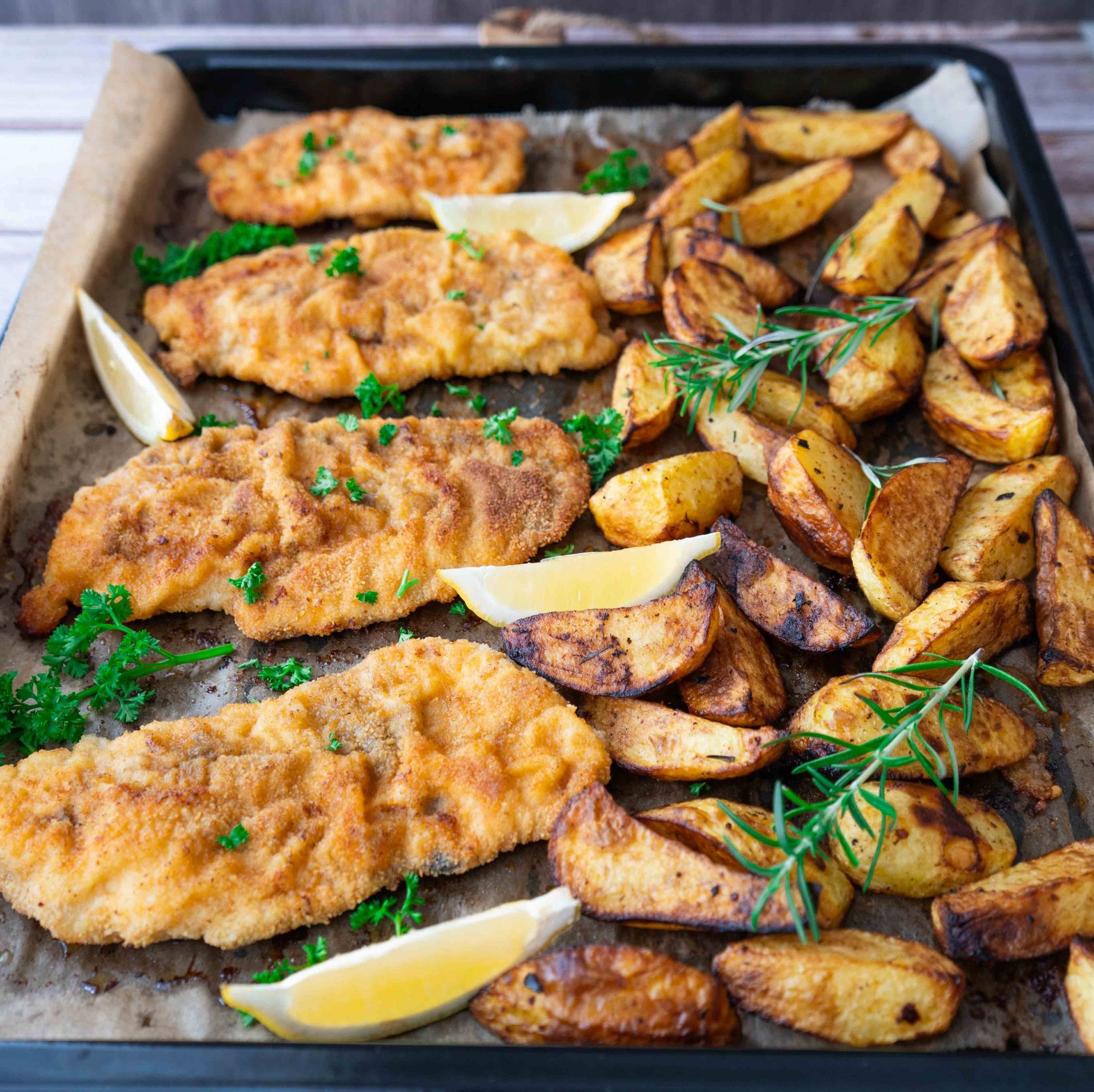 Knuspriges Ofen-Schnitzel