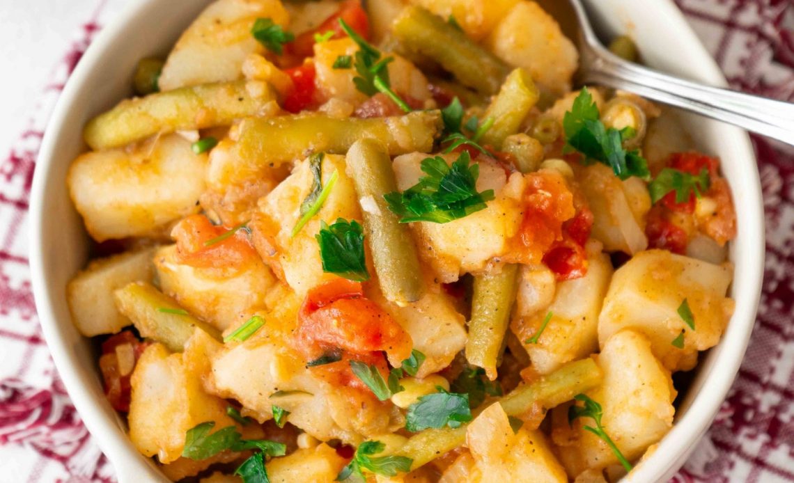 Italienischer Kartoffelsalat mit Bohnen