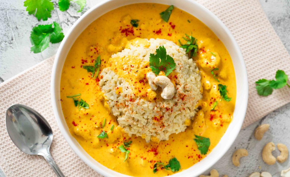 Kaju Kari, Veganer Curry mit Kokosmilch und Cashew